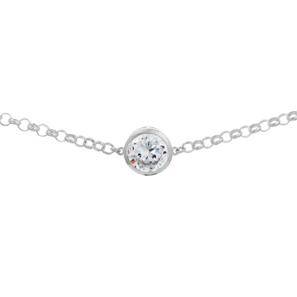 SJ47CZ - 7.5" Sterling Silver and White CZ Bracelet